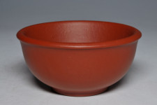 古农真壶稀世名泥系列‧圆之月茶碗dt【淡橙红】